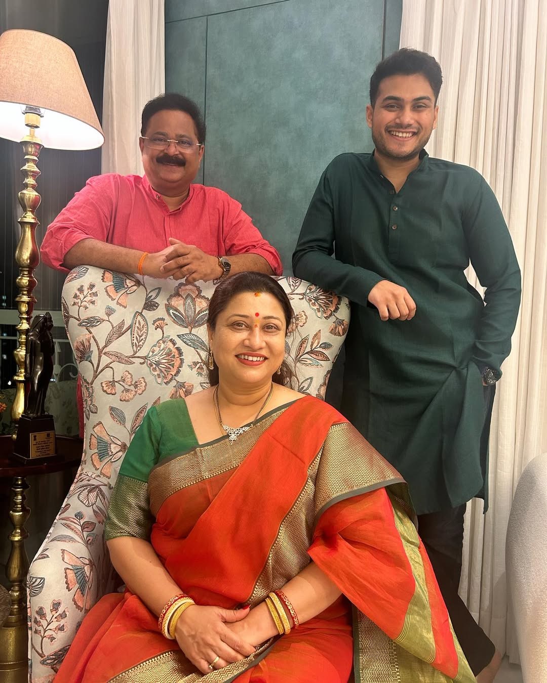 Soham Bandekar Pooja Birari Sangeet Suchitra Bandekar Look