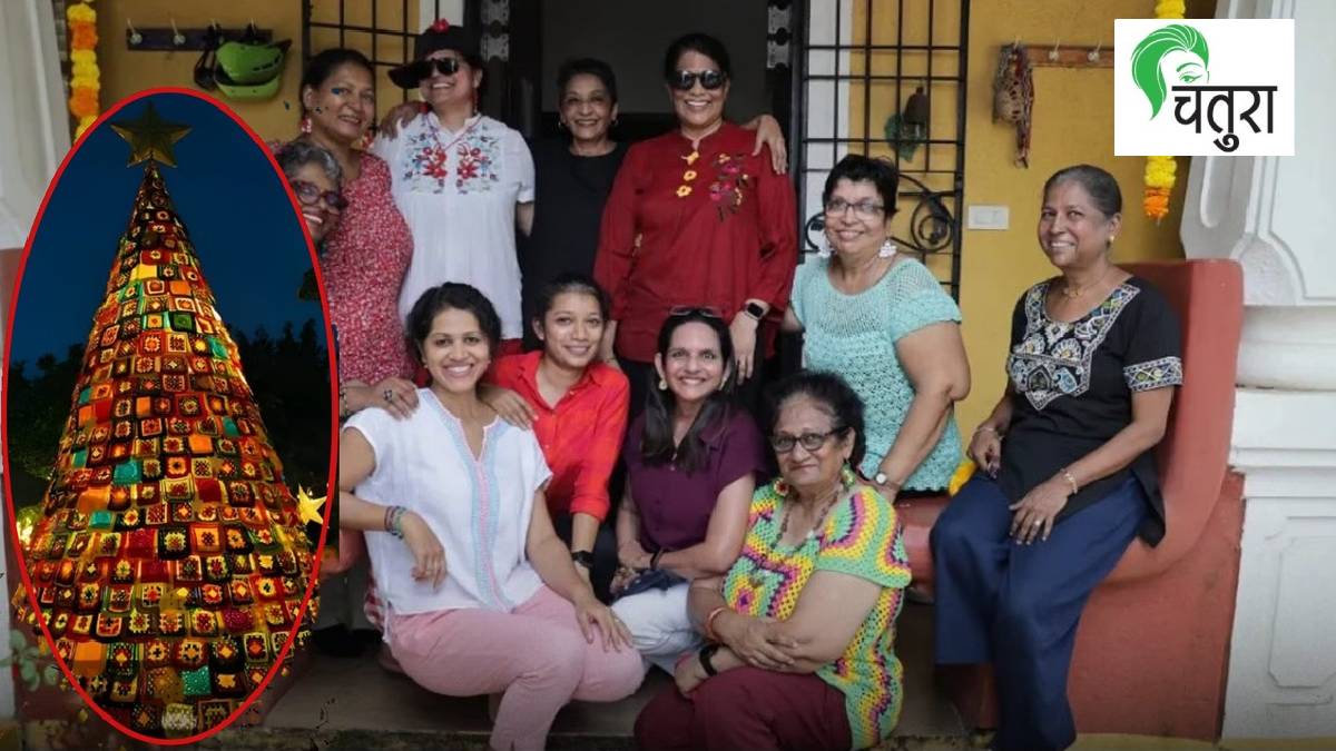 Handmade crochet Christmas tree in Goa showcases women collective creativity heritage patience and environmental consciousness