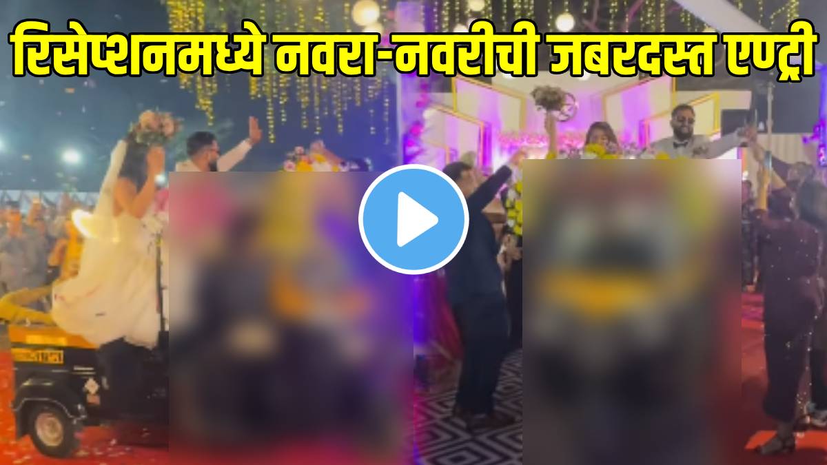 groom-bride-entry-with-rikshaw