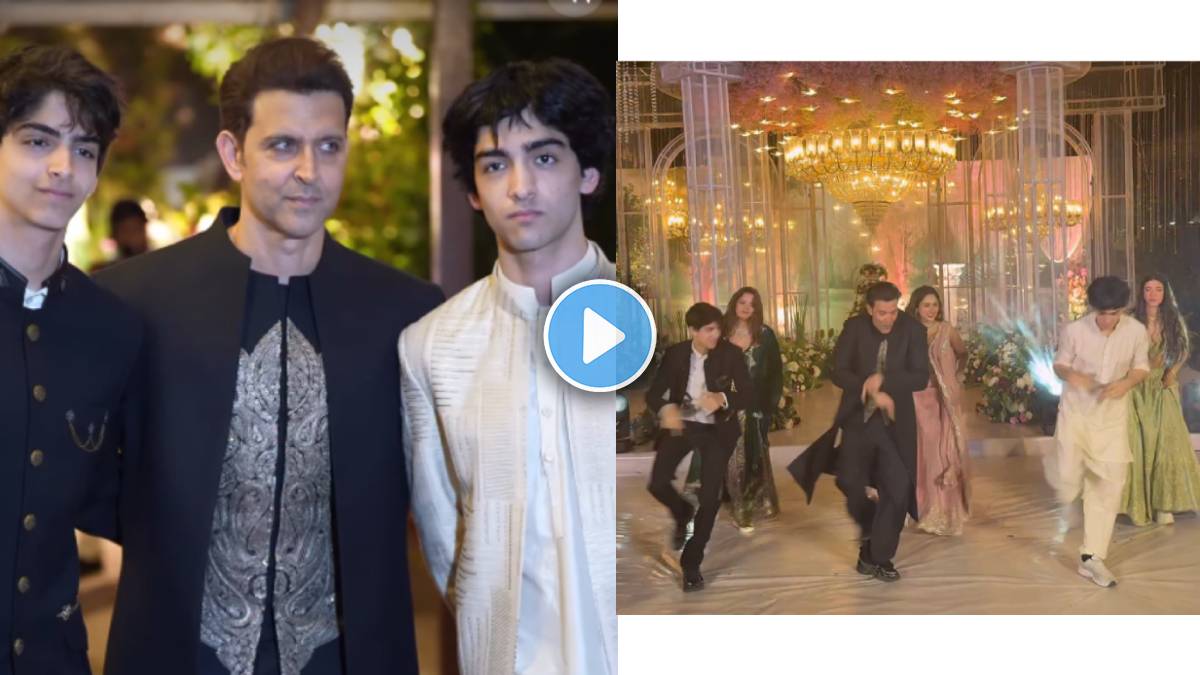 hrithik roshan dance with children in cousin wedding hrehaan and hridhaan roshan