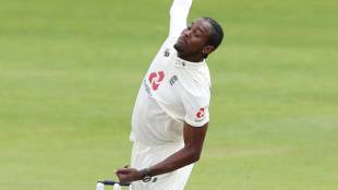 England pacer Jofra Archer in action.