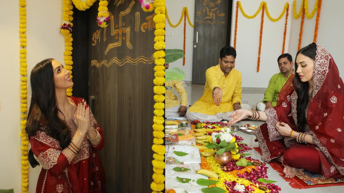 lauren gottlieb mumbai home griha pravesh photos