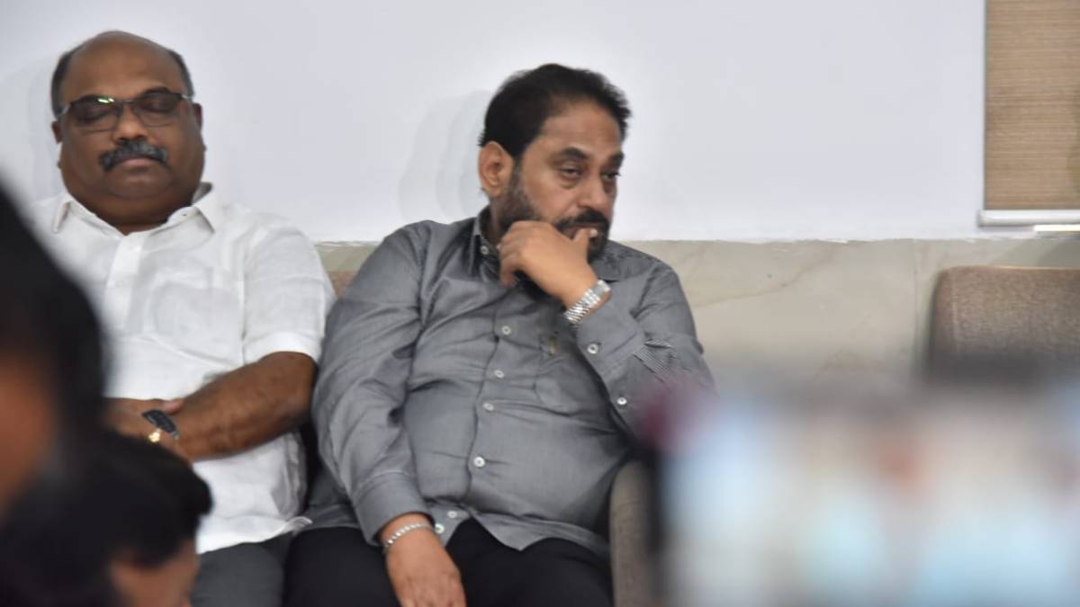 Anil Parab and Nitin Raut press