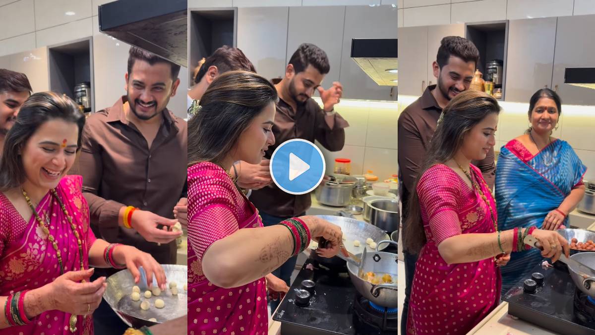 prajakta gaikwad make first sweet dish in shambhuraj