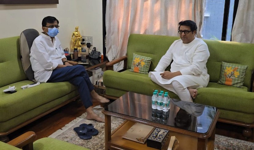 raj thackeray meet sanjay raut in his residence