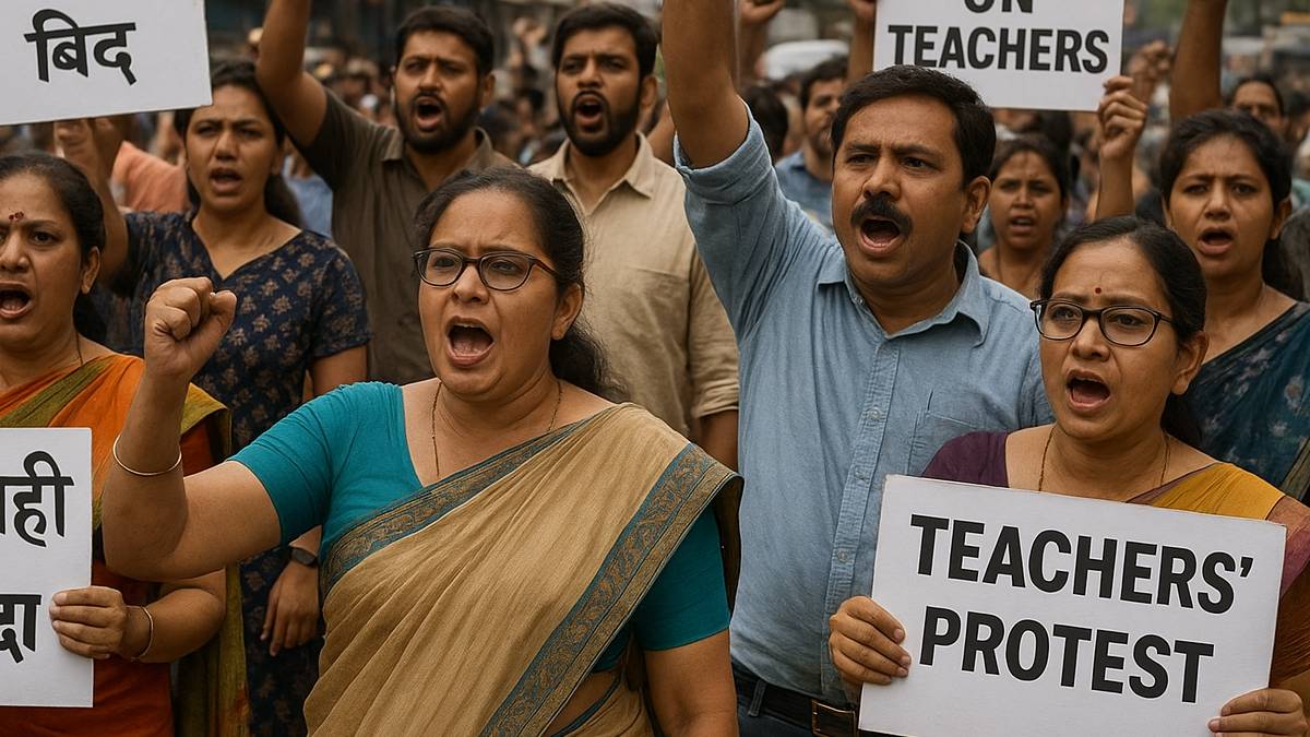 teachers union protest Mumbai
