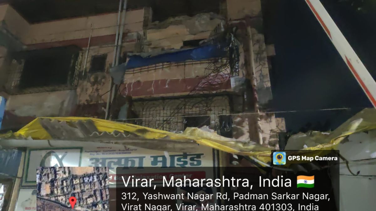 vasai virar virat nagar old building slab collapses evacuation by fire department
