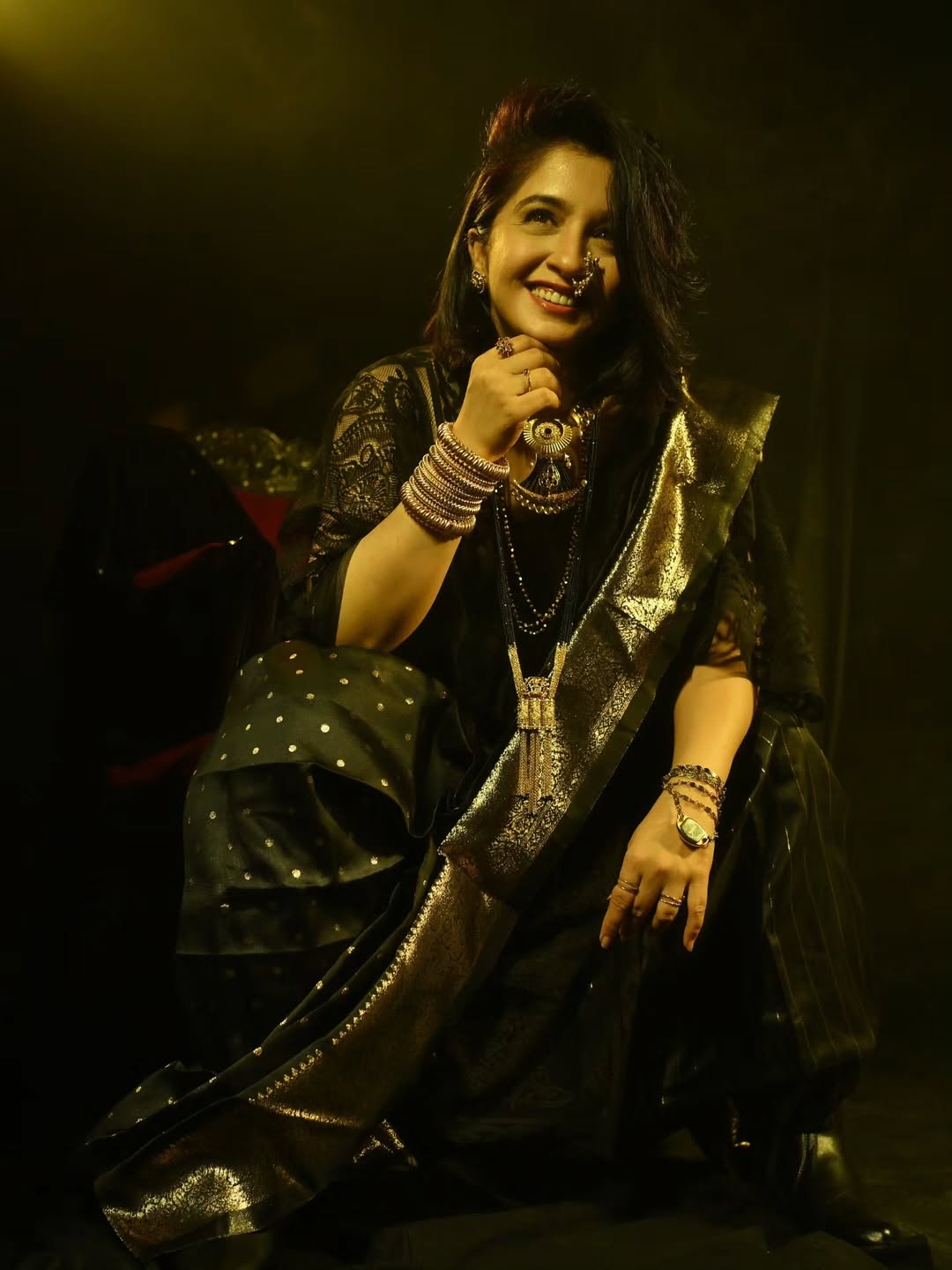 ‘Swarajya Rakshak Sambhaji’ fame Snehlata Vasaikar black glamorous look