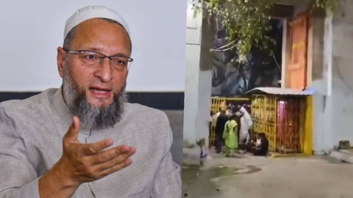 Asaduddin Owaisi Visits Temple