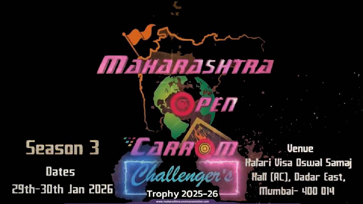 ​'Carrom Challengers Trophy' in Mumbai on 29th and 30th January