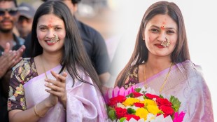 Gautami Patil Pink Saree Nath Look