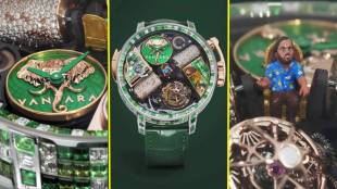 A jeweled watch designed on the concept of Vantara for Anant Ambani by Jacob & co