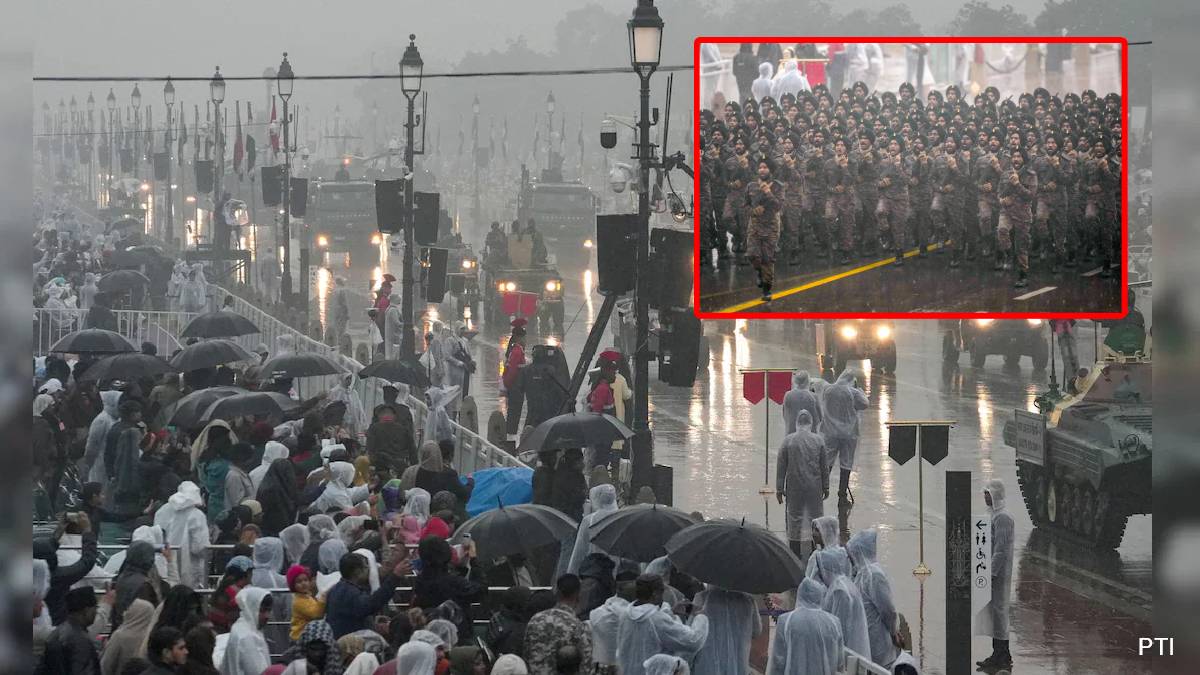 Kartavya Path parade in rain