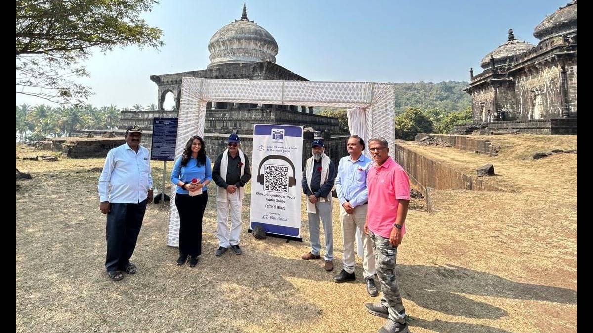 Audio guide facility at the historic Khokri Ghumat in Murud