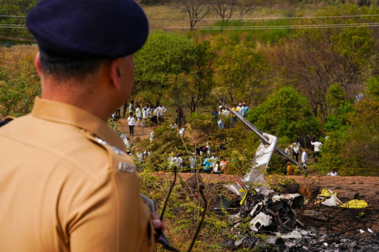 LIVE Photos From Baramati Plane Crash Ajit Pawar Death