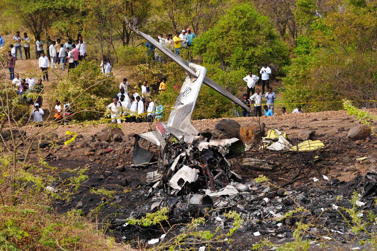 LIVE Photos From Baramati Plane Crash Ajit Pawar Death