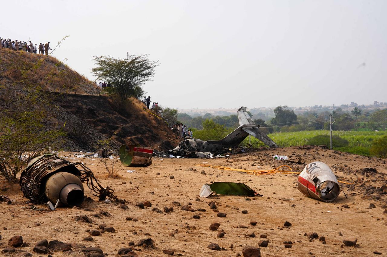 LIVE Photos From Baramati Plane Crash Ajit Pawar Death