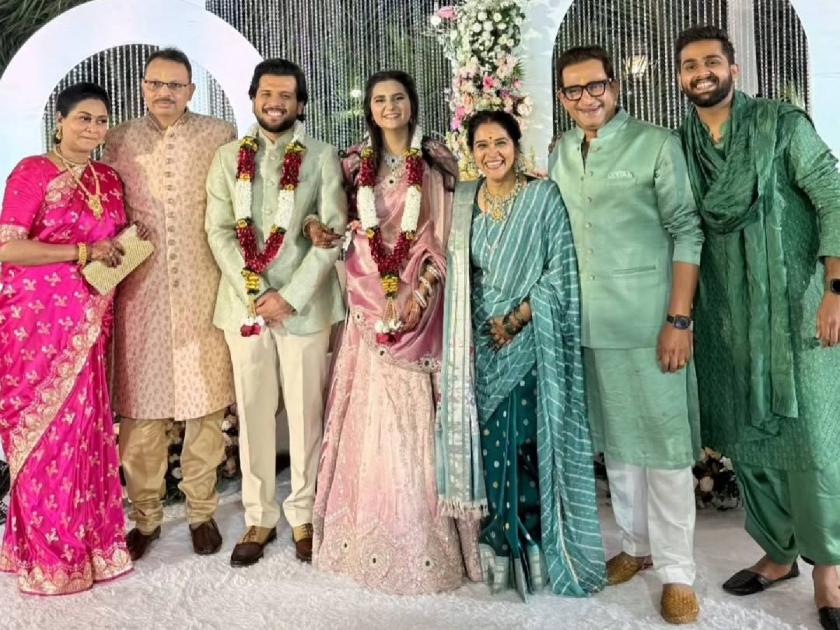 Manjiri Oak Son Engagement Saree Look