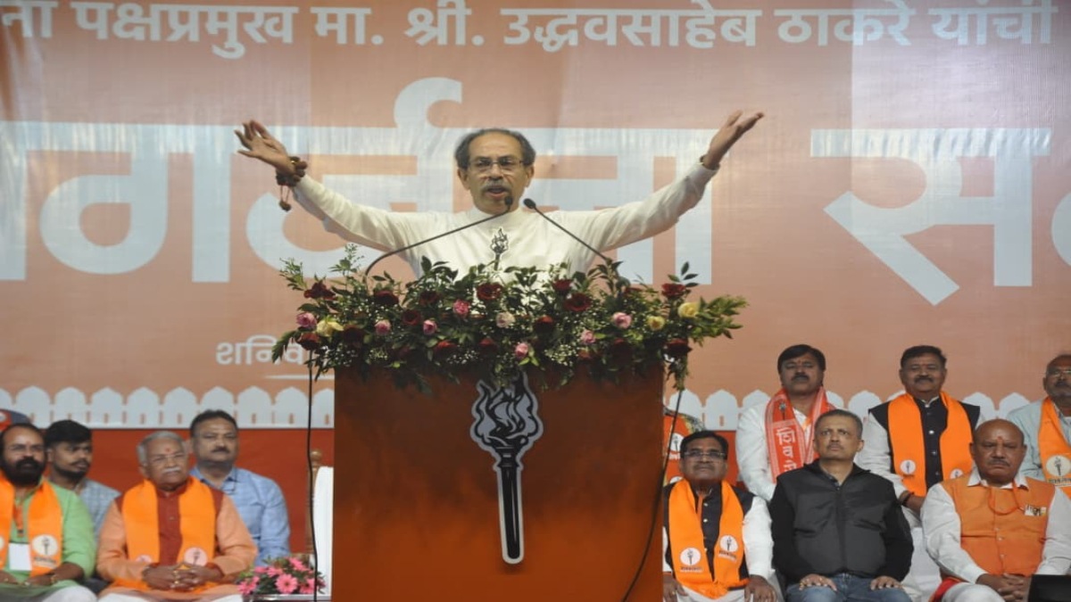 uddhav thackeray slams bjp in sambhajinagar rally shivsena ubt manifesto ambadas danve sanjay shirsat