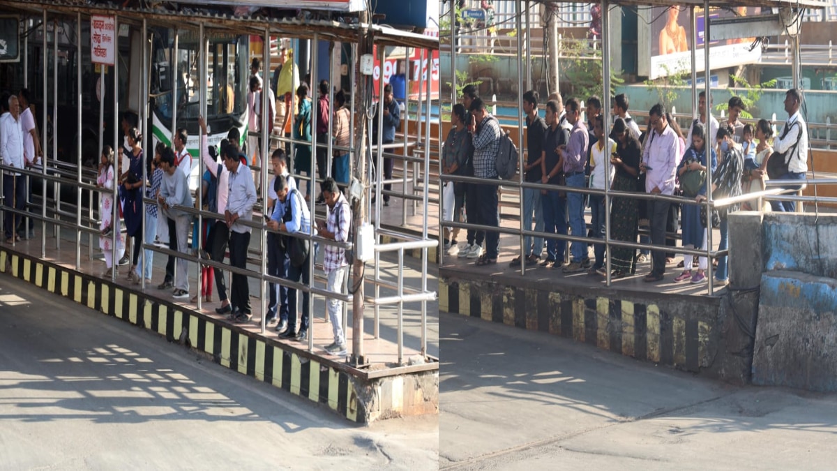 Thane TMT bus shortage crisis due to municipal election duty passenger suffer crowd issues