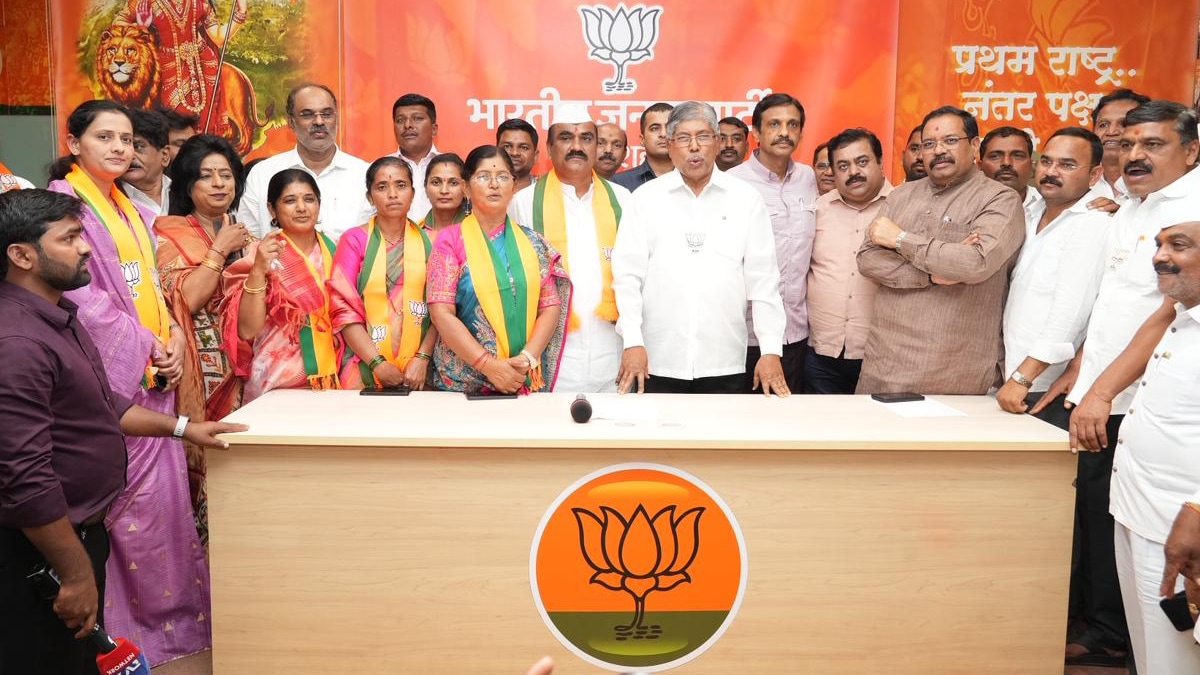 rajendra gawade joins bjp ncp ajit pawar shirur district council election 2026 politics takali haji group chandrakant patil pune