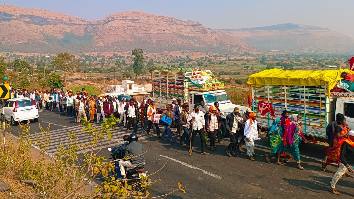All India Kisan Sabha Adivasi protest Nashik Mumbai