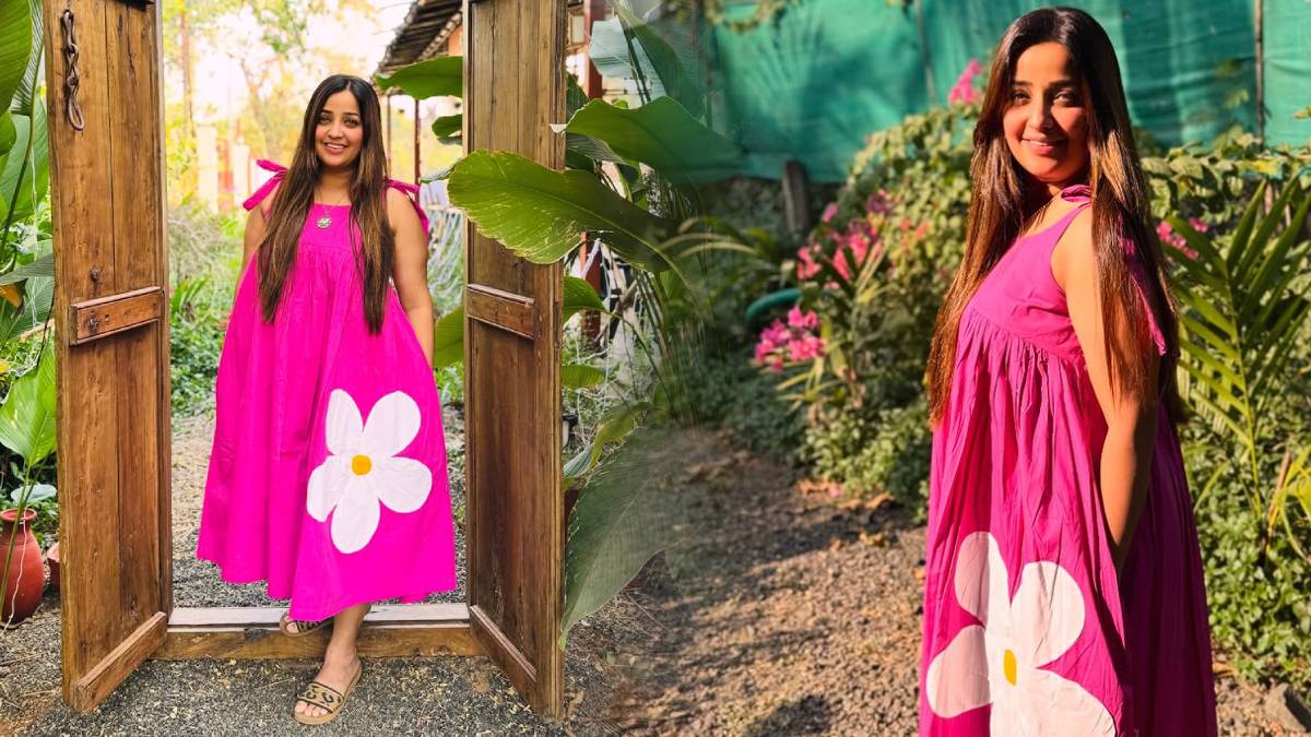 Apurva Nemlekar pink dress photoshoot