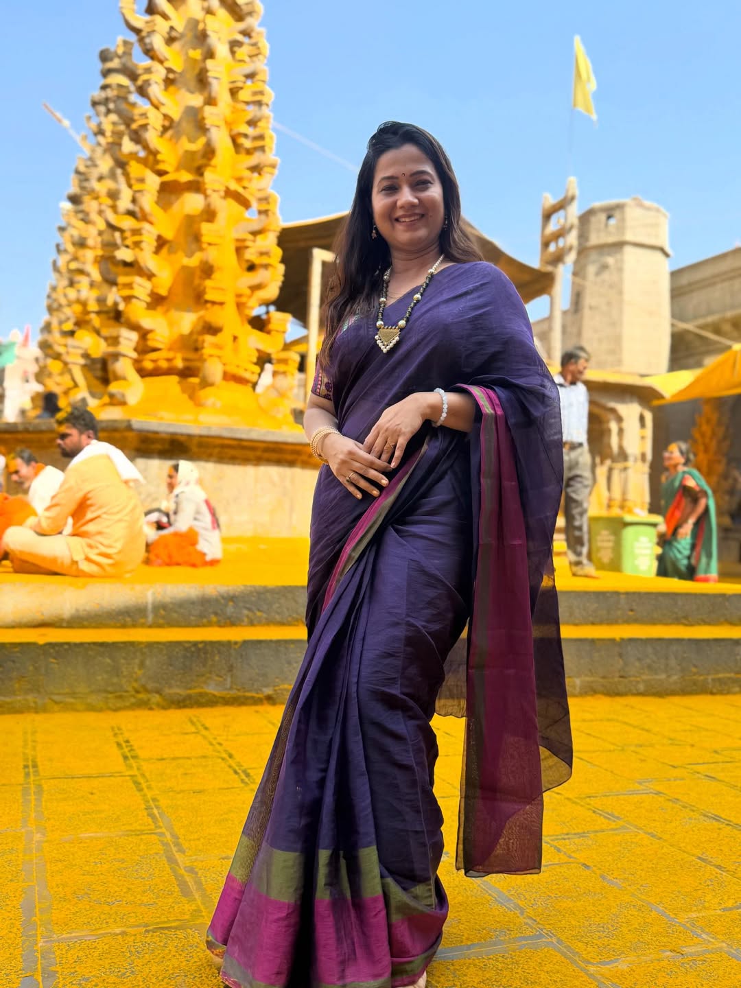 Radha Sagar Jejuri Temple With Family
