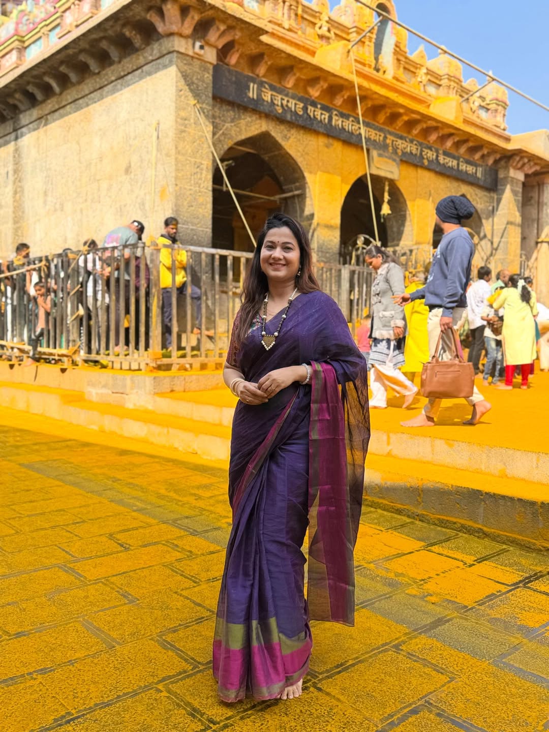 Radha Sagar Jejuri Temple With Family