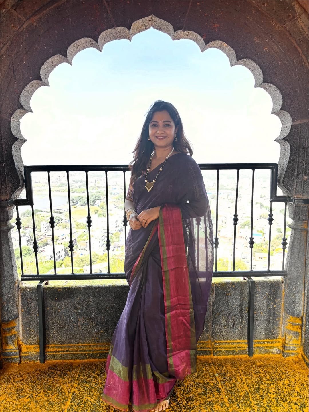 Radha Sagar Jejuri Temple With Family
