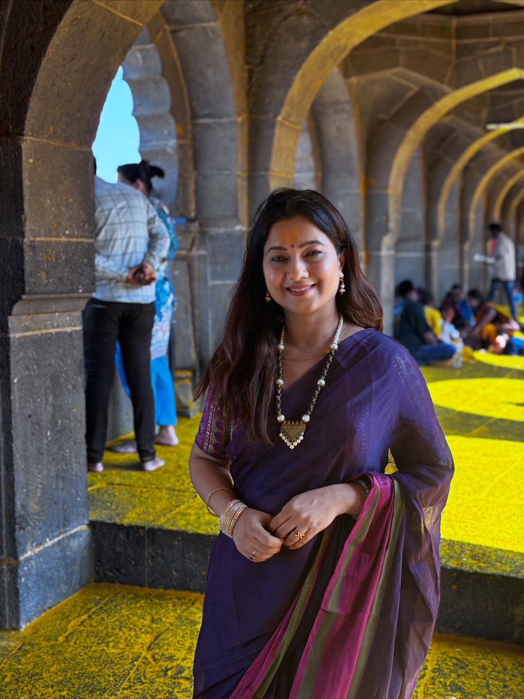 Radha Sagar Jejuri Temple With Family