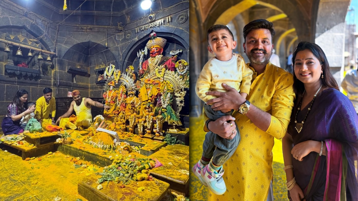 Radha Sagar Jejuri Temple With Family