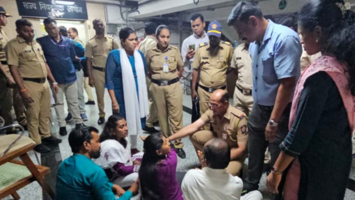 Zilla Parishad elections ballot paper demand  State Election Commission protest Mumbai