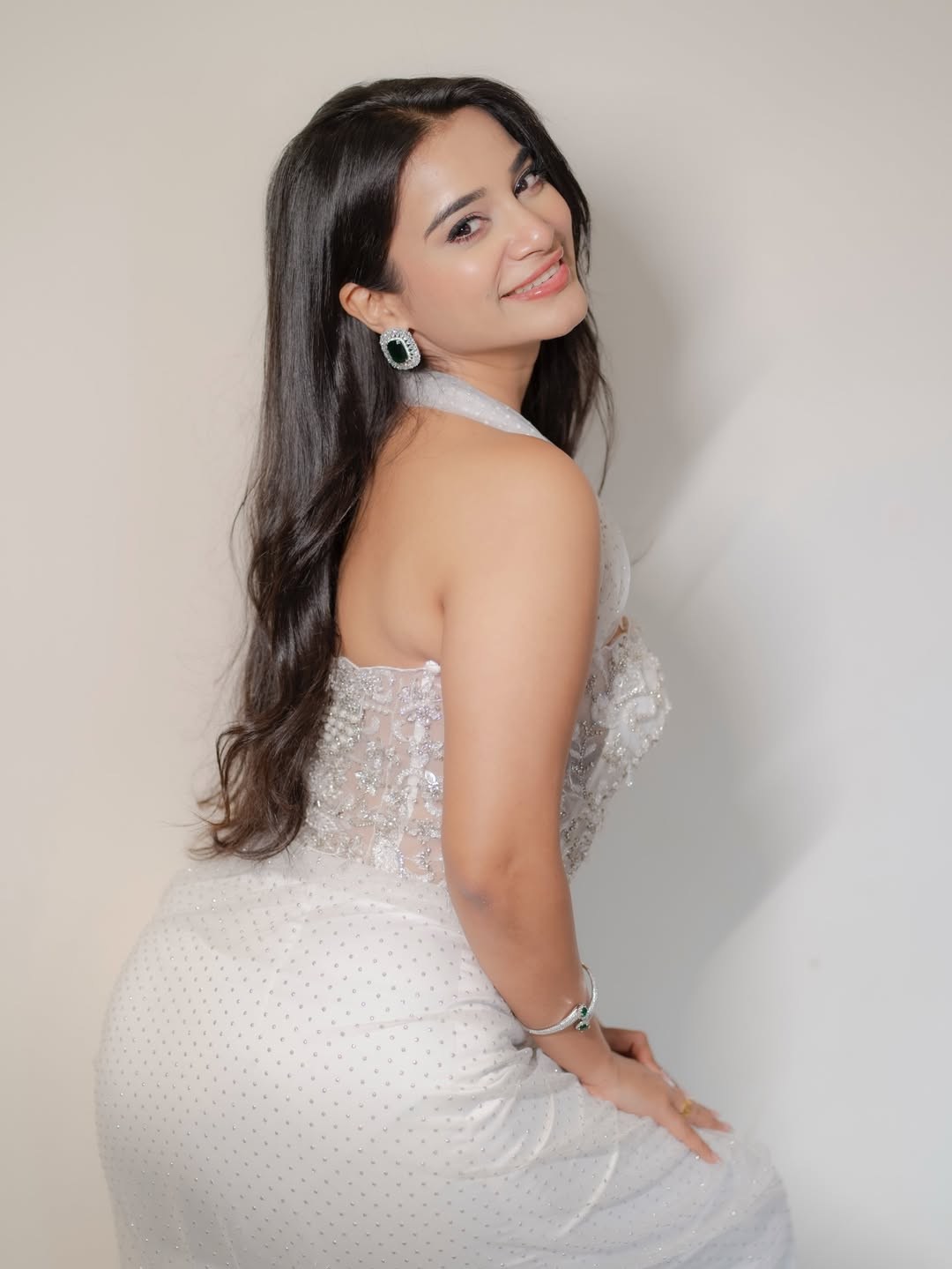 Tanvi Kolte White Gown Look