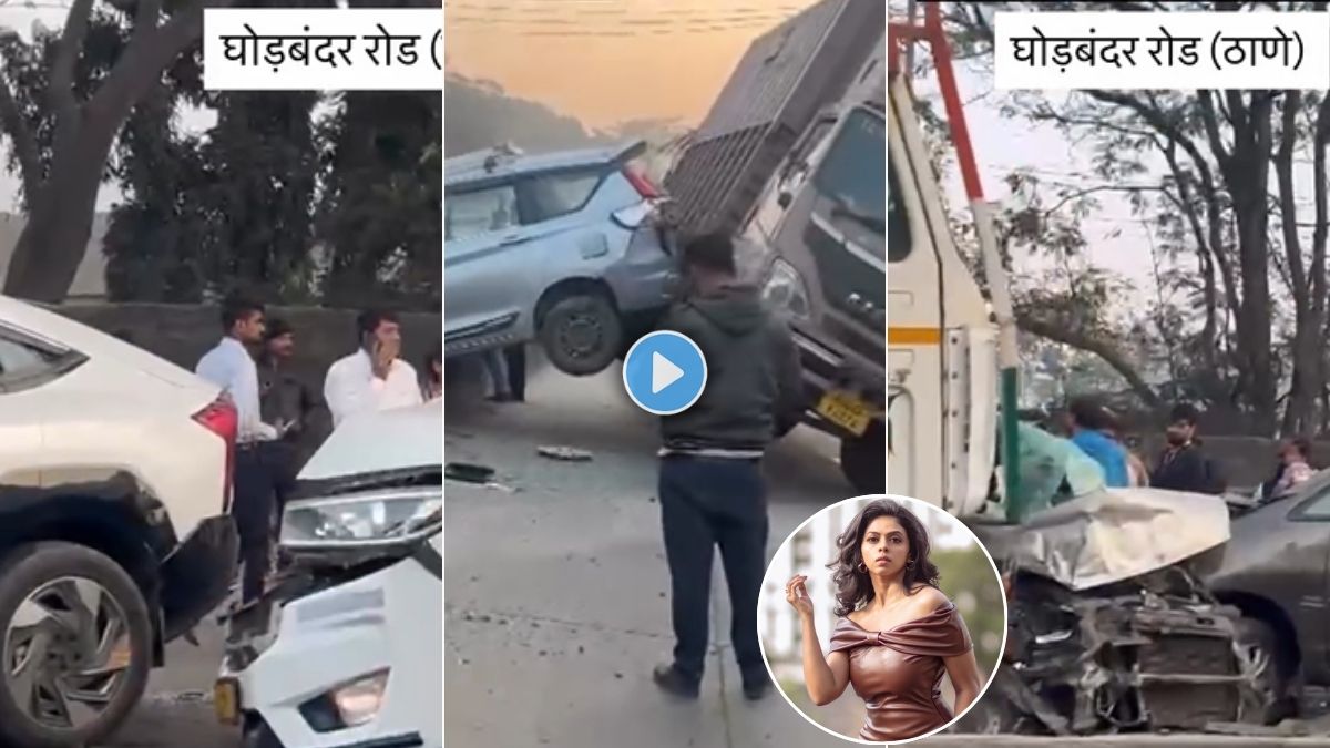 Thane Gaymukh Ghat 14 vehicle collision Marathi actress Rutuja Bagwe shares video highlights government negligence amid heavy traffic jams poor and road conditions