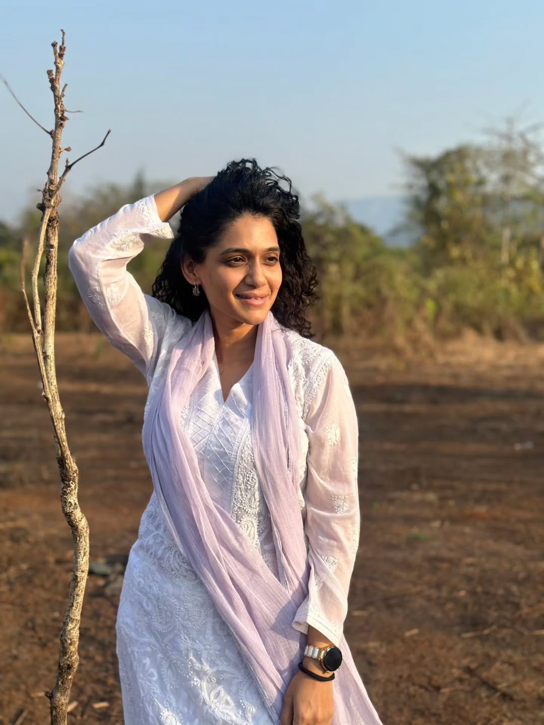 Urmila Kanetkar Chikankari Dress Look