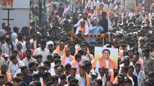 NCP MLAs show their strength for BJP state president's rally in ahilyanagar