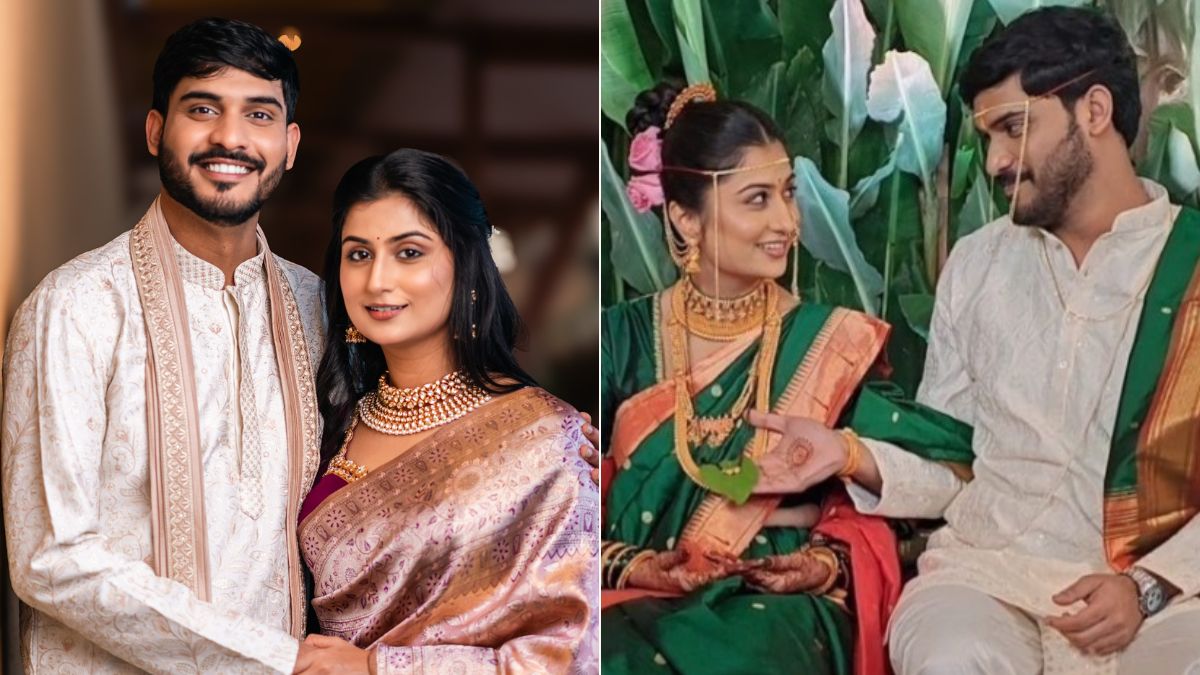 ashok mama serial fame actress rasika wakarkar tie knot with shubhankar umbrani wedding photo viral on social media