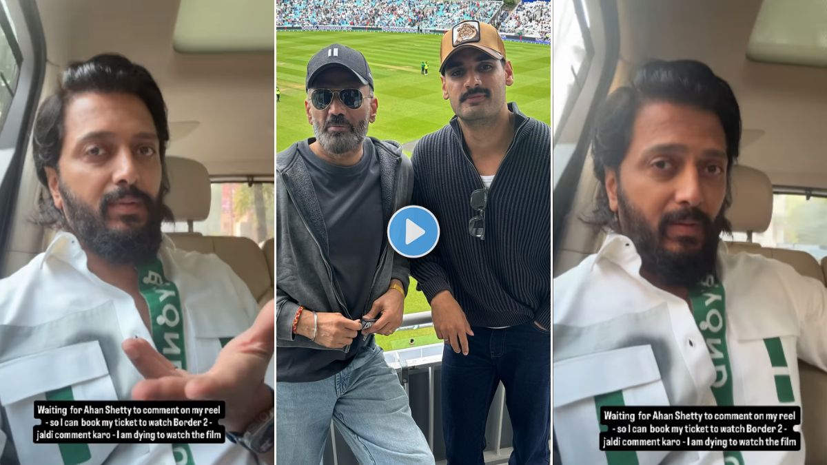 riteish deshmukh shares video and follow ahan shetty social media trend for border 2 movie