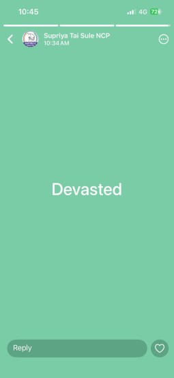 supriya sule whatsapp status on ajit pawar death