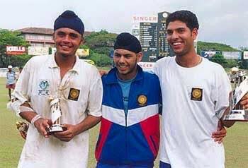 yuvraj singh (third from right)