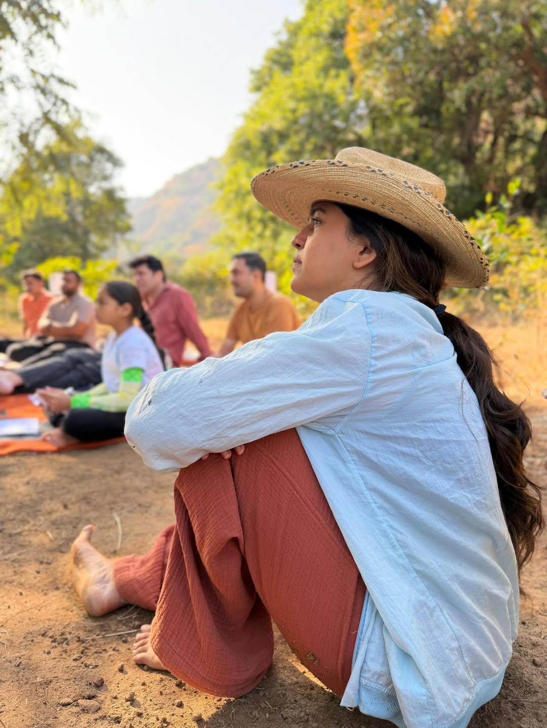 Mrunmayee Deshpande golden sunset photos desert photoshoot viral