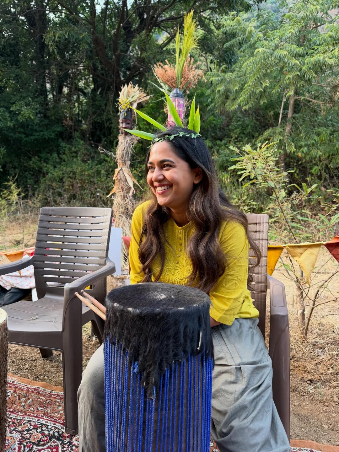 Mrunmayee Deshpande golden sunset photos desert photoshoot viral