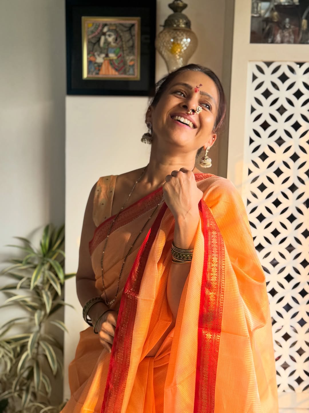 Aishwarya Narkar traditional look