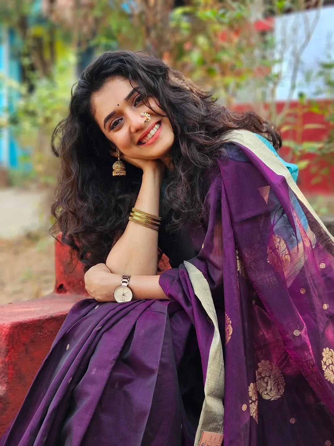 Kajalmaya fame Vaishnavi Kalyankar M arathi traditional lookphotoshoo