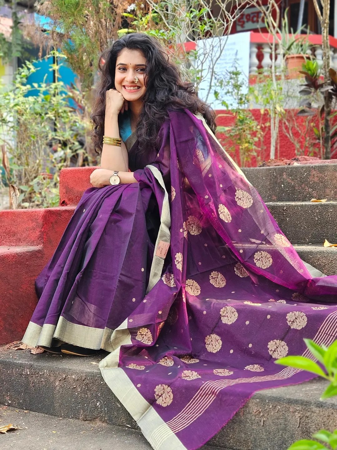 Kajalmaya fame Vaishnavi Kalyankar M arathi traditional lookphotoshoo