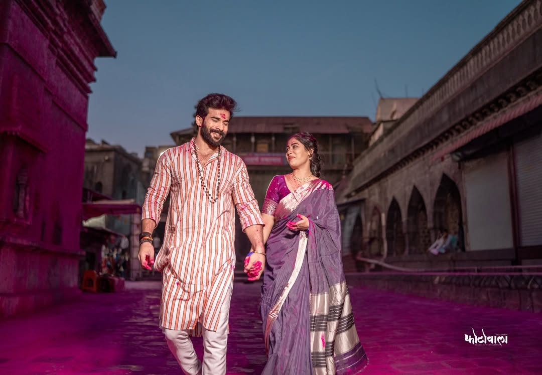 big boss fame vishal nikam wife Akshaya Hindalkar chuda ceremony photos