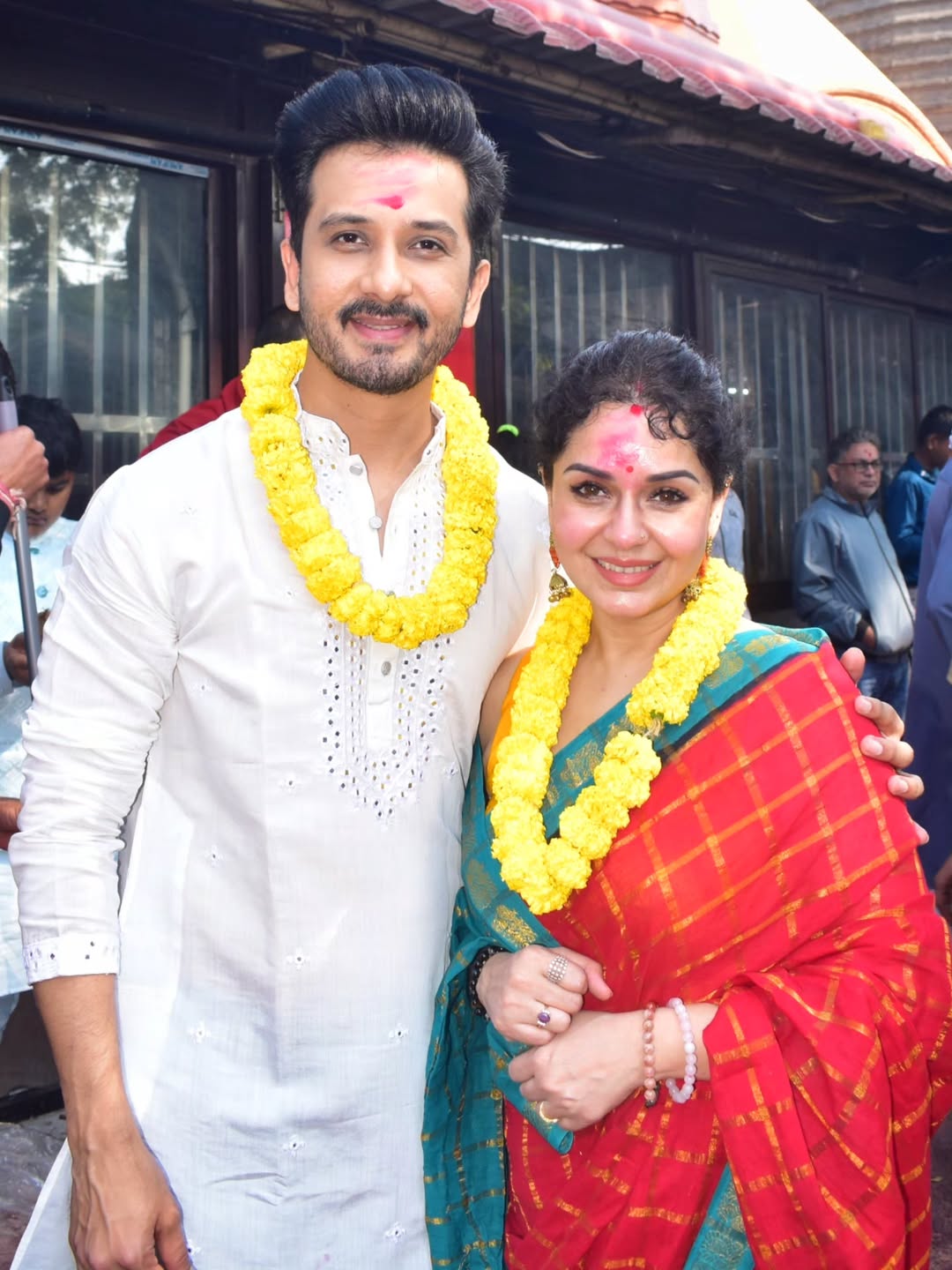 Abhijeet Khandkekar and Sukhada Khandkekar visits Kamakhya Temple