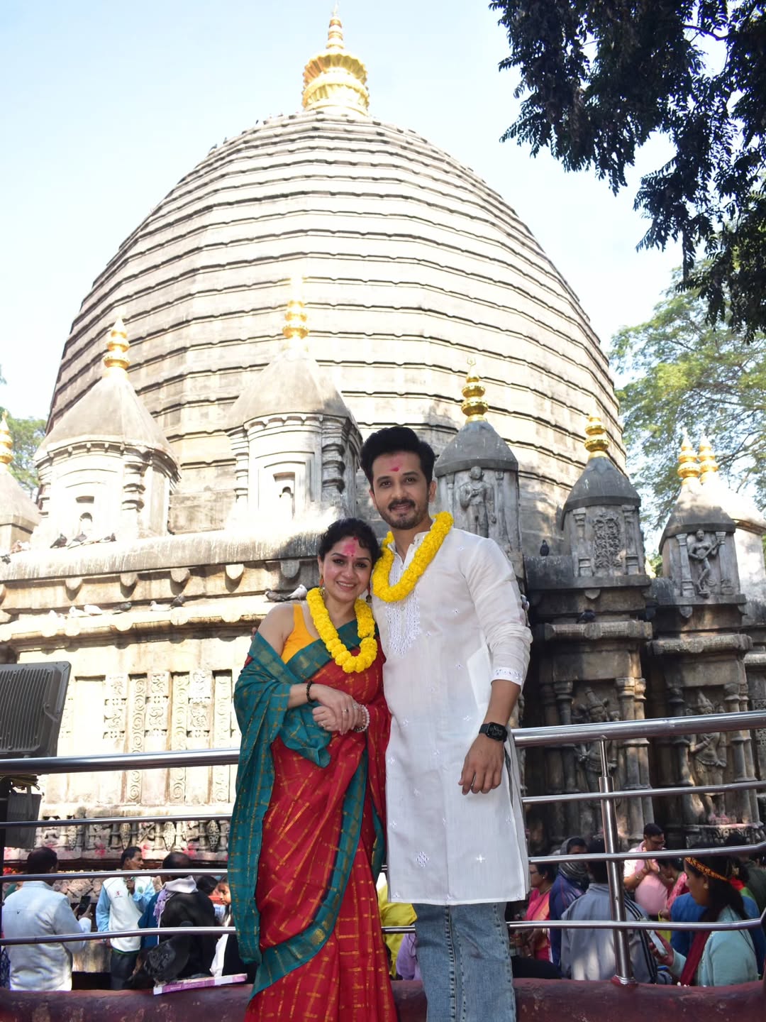 Abhijeet Khandkekar and Sukhada Khandkekar visits Kamakhya Temple