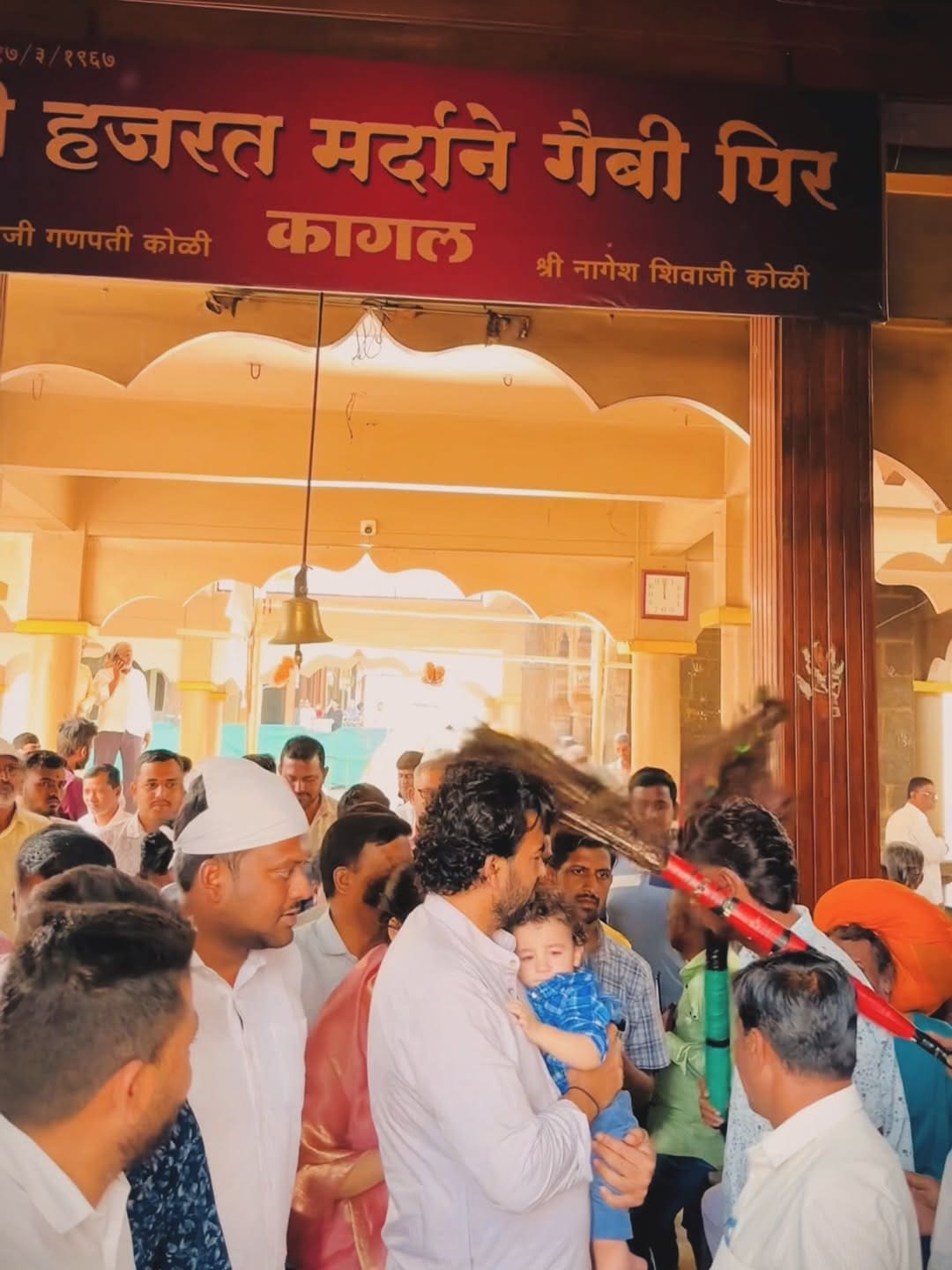 Sagarika Ghatge Kolhapur visit, Zaheer Khan family temple visit, Fatehsingh Khan with parents,